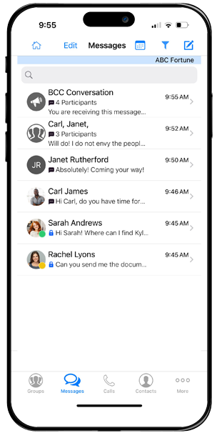 Chat history list